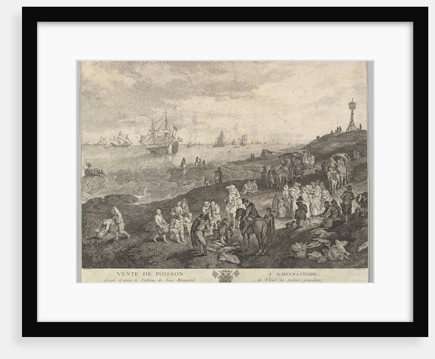 Selling Fish at Scheveningen after the painting in the… by Quentin Pierre Chedel