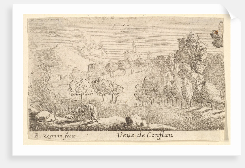 Veüe de Conflans, mid-17th century by Reinier Zeeman
