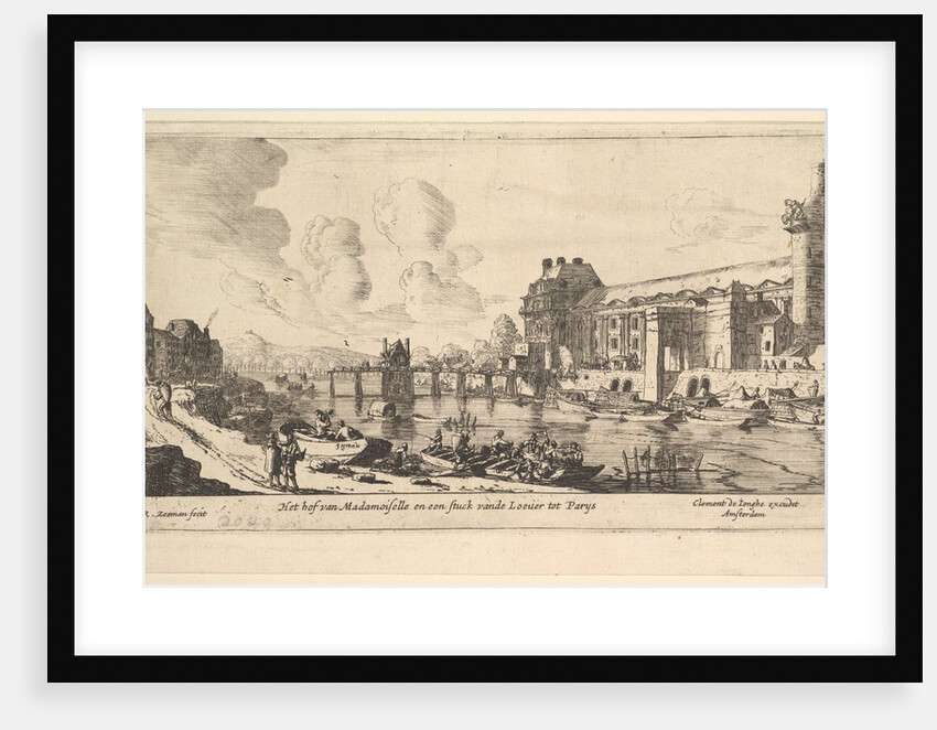 View of the Louvre and the Tuileries, from Views of Paris and Neighborhoods, plate 1, 17th century by Reinier Zeeman