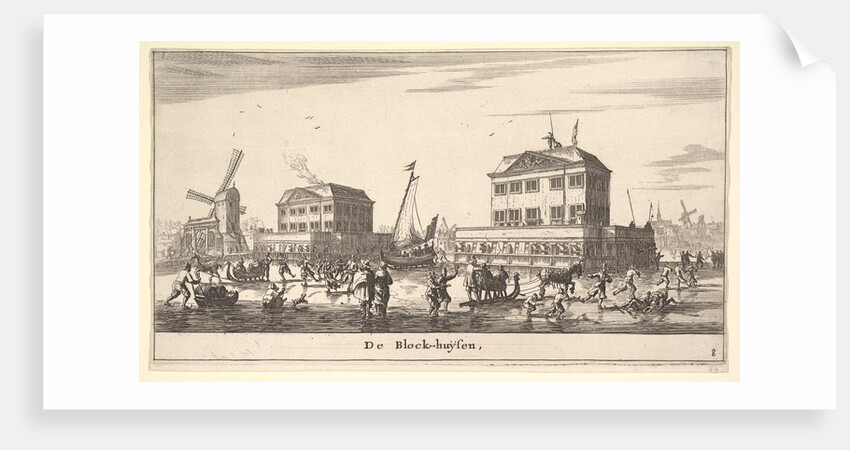 Winter Scene at the Blockhouse in Amsterdam, 17th century by Reinier Zeeman