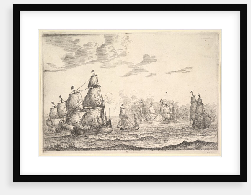 Naval Battle Scene, 17th century by Reinier Zeeman