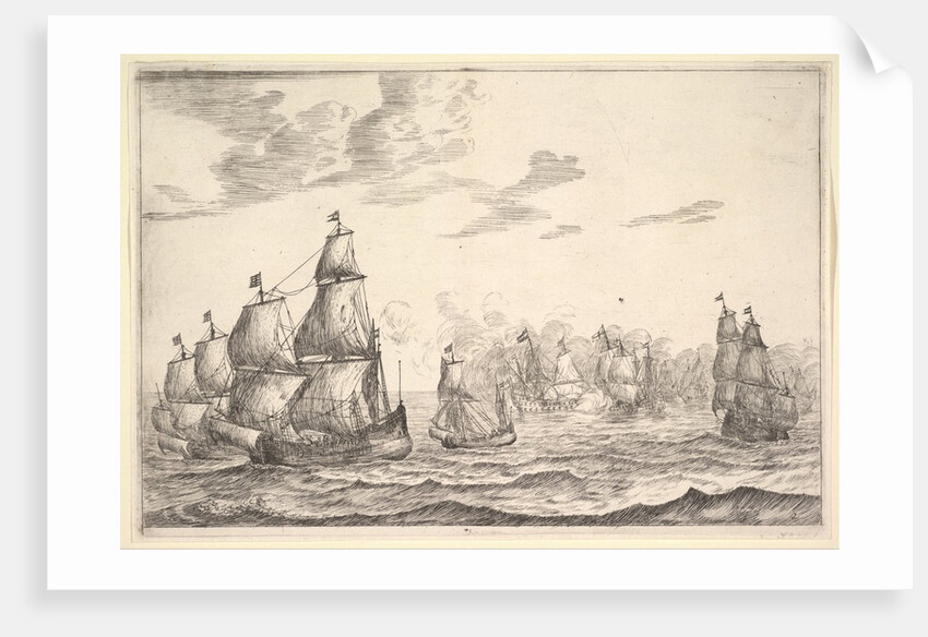 Naval Battle Scene, 17th century by Reinier Zeeman