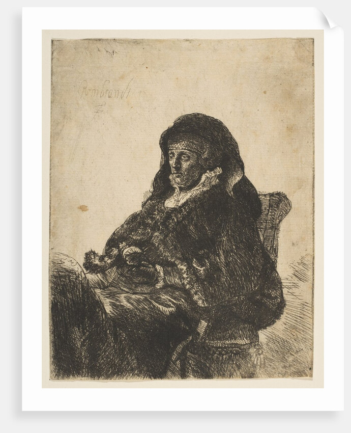 The Artist's Mother Seated at a Table, Looking Left: Three Quarter Length, after 1631 by Unknown