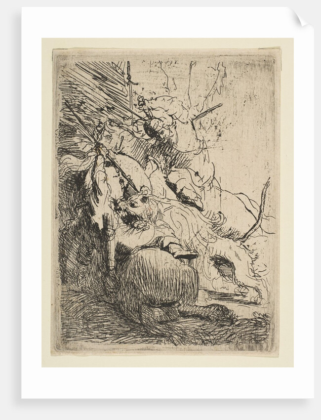 The Small Lion Hunt, ca. 1629 by Rembrandt Harmensz van Rijn