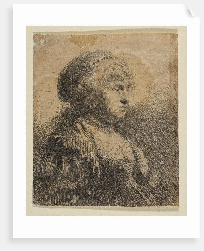 Saskia with Pearls in Her Hair, 1634 by Rembrandt Harmensz van Rijn