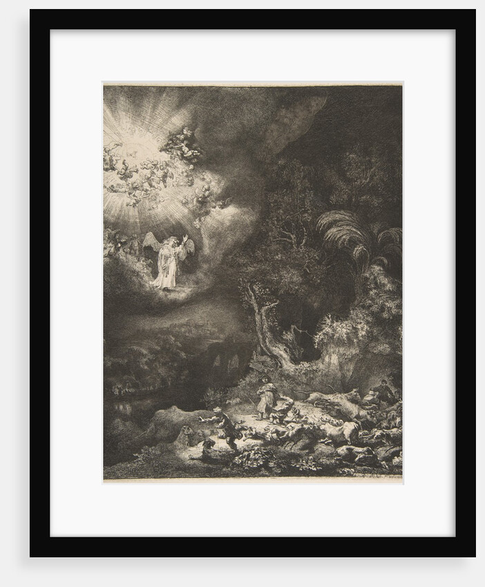 The Angel Appearing to the Shepherds, 1634 by Rembrandt Harmensz van Rijn