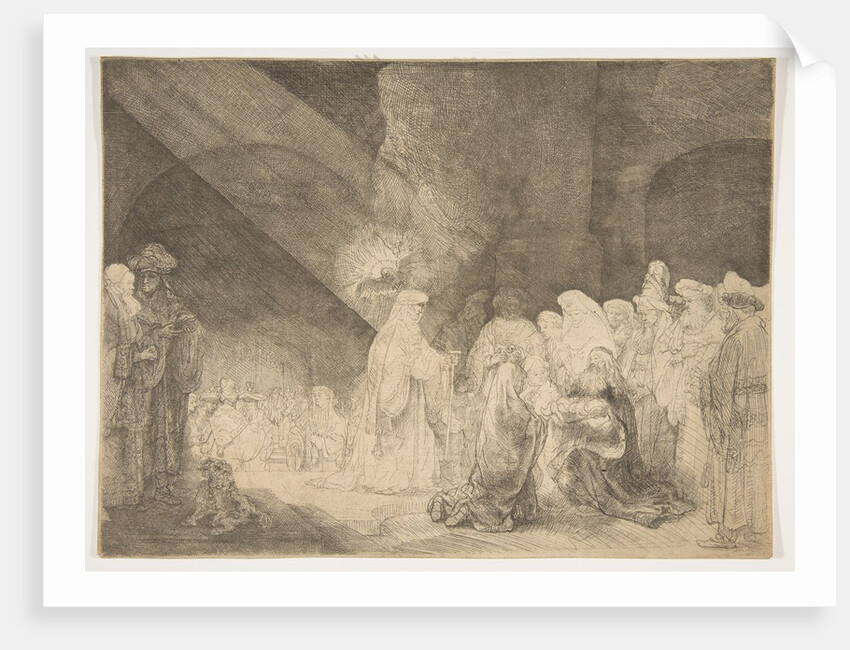 The Presentation in the Temple: Oblong Plate by Rembrandt Harmensz van Rijn