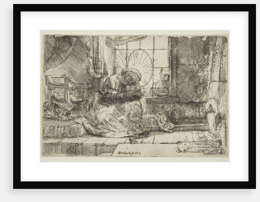 Virgin and Child with the Cat: and Joseph at the Window, 1654 by Unknown
