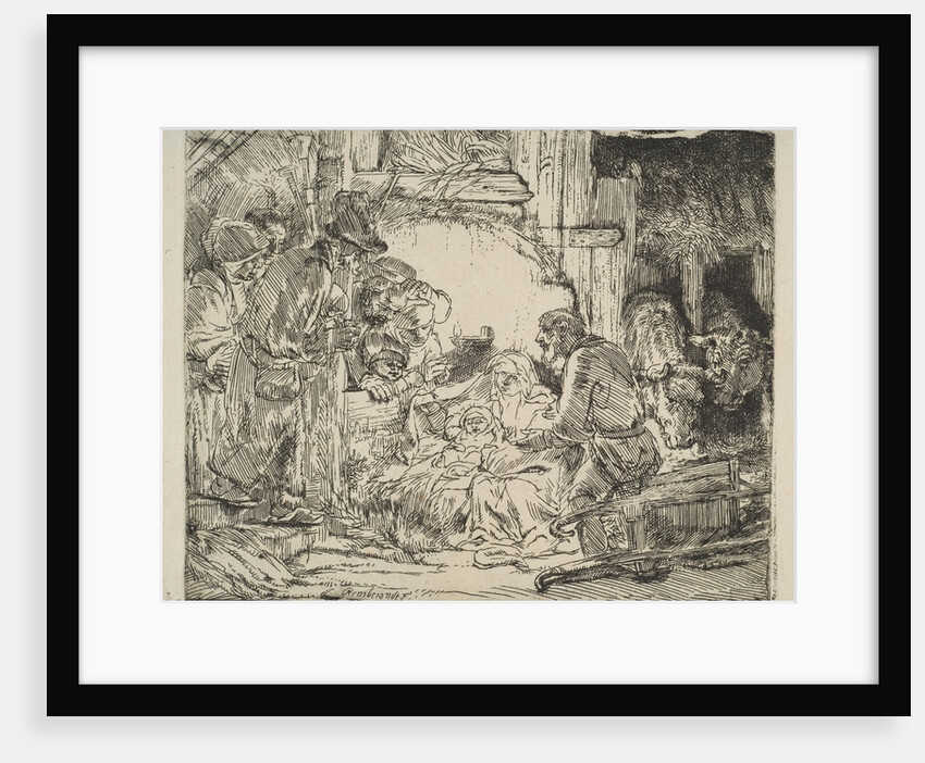 The Adoration of the Shepherds, with the lamp, ca. 1654 by Rembrandt Harmensz van Rijn