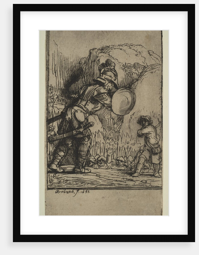 David and Goliath, 1655 by Rembrandt Harmensz van Rijn