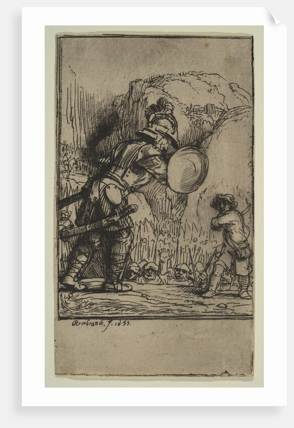 David and Goliath, 1655 by Rembrandt Harmensz van Rijn