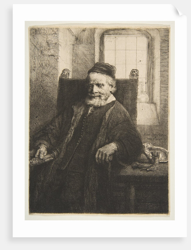 Jan Lutma, goldsmith, 1656 by Rembrandt Harmensz van Rijn