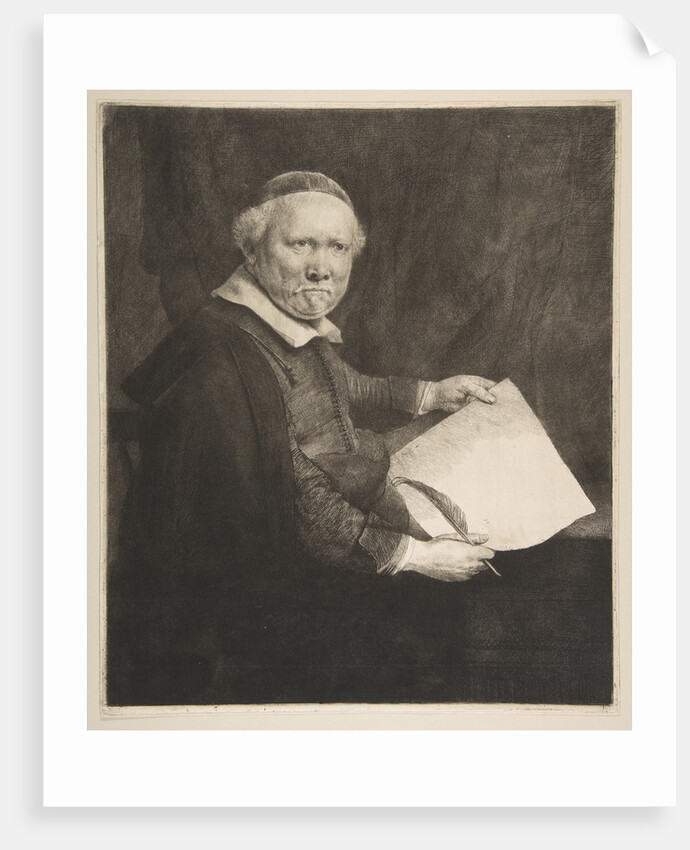 Portrait of Lieven Willemsz van Coppenol, Writing Master, 1658 by Rembrandt Harmensz van Rijn