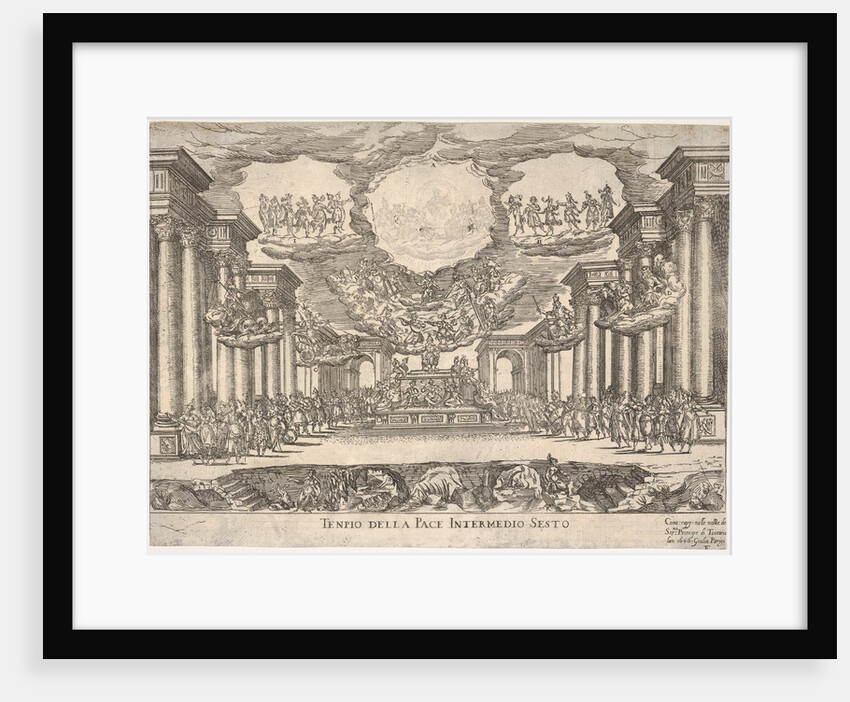 Sixth interlude: temple of peace, from the series 'S…, 1608 by Remigio Cantagallina