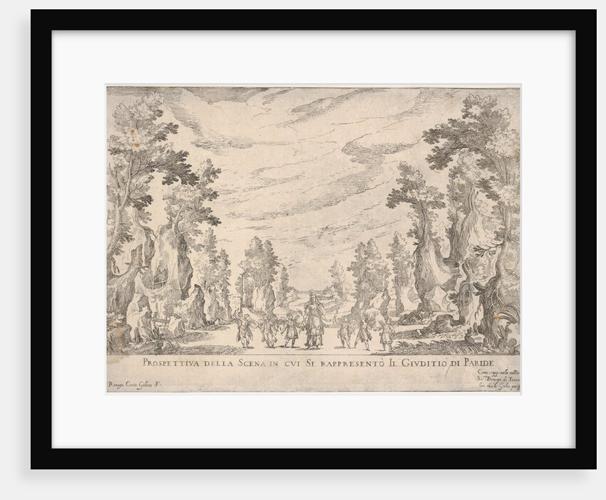 View of the scene in which is represented the Judgment of Pari by Remigio Cantagallina