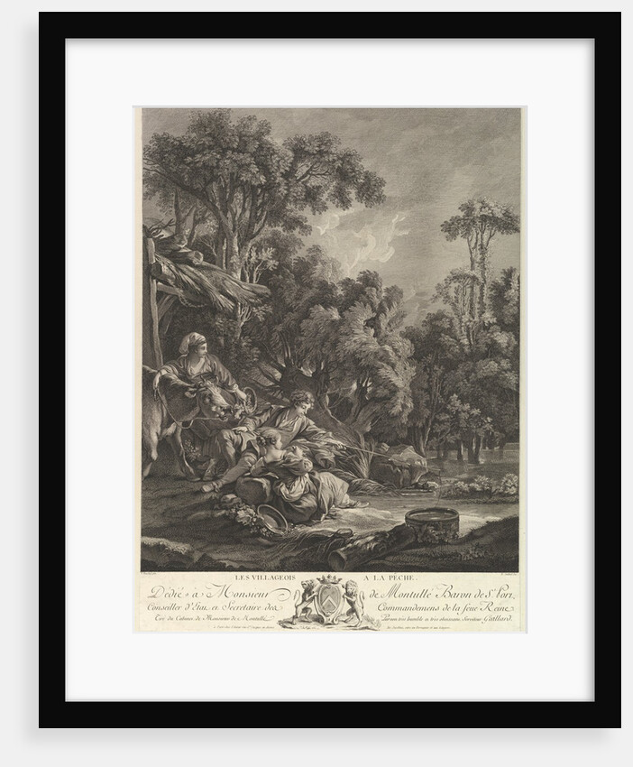 Les Villagois à la Pêche, 18th century by Rene Gaillard