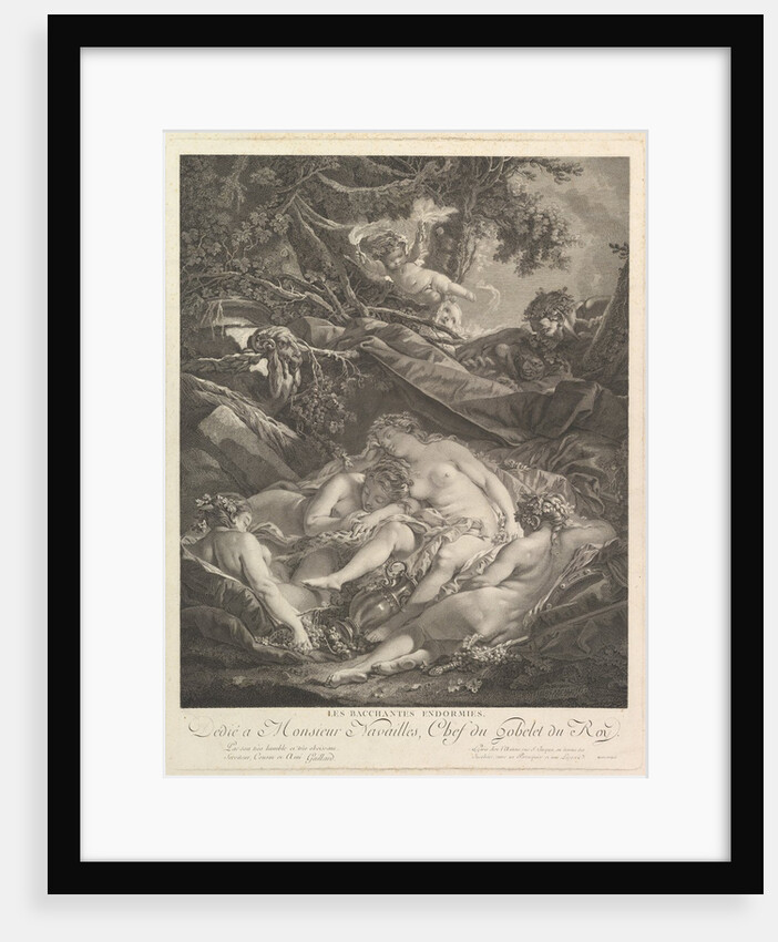 Les Bacchantes Endormies, 18th century by Rene Gaillard