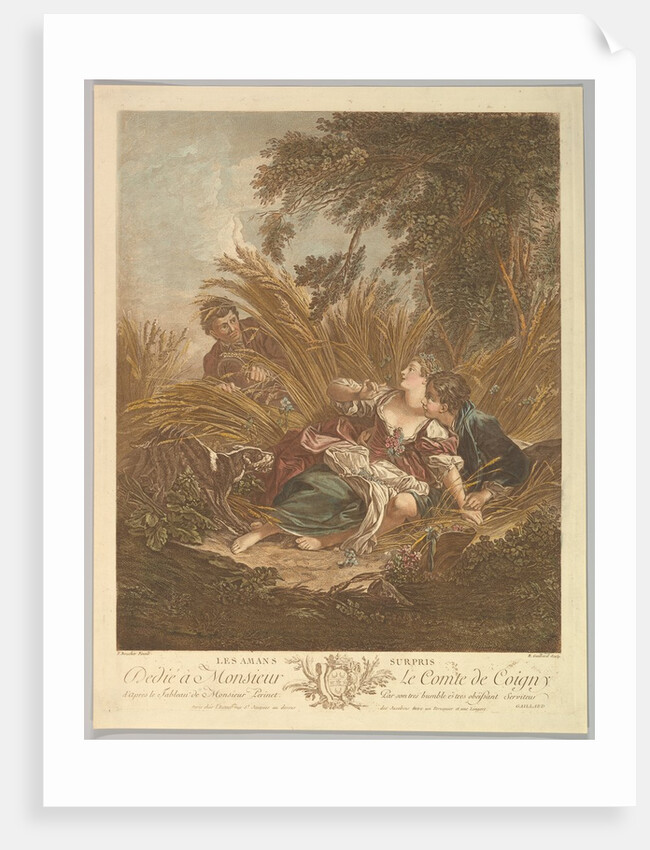 Les Amans Surpris, 18th century by Rene Gaillard
