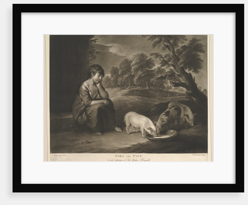 Girl and Pigs, 1783 by Richard Earlom