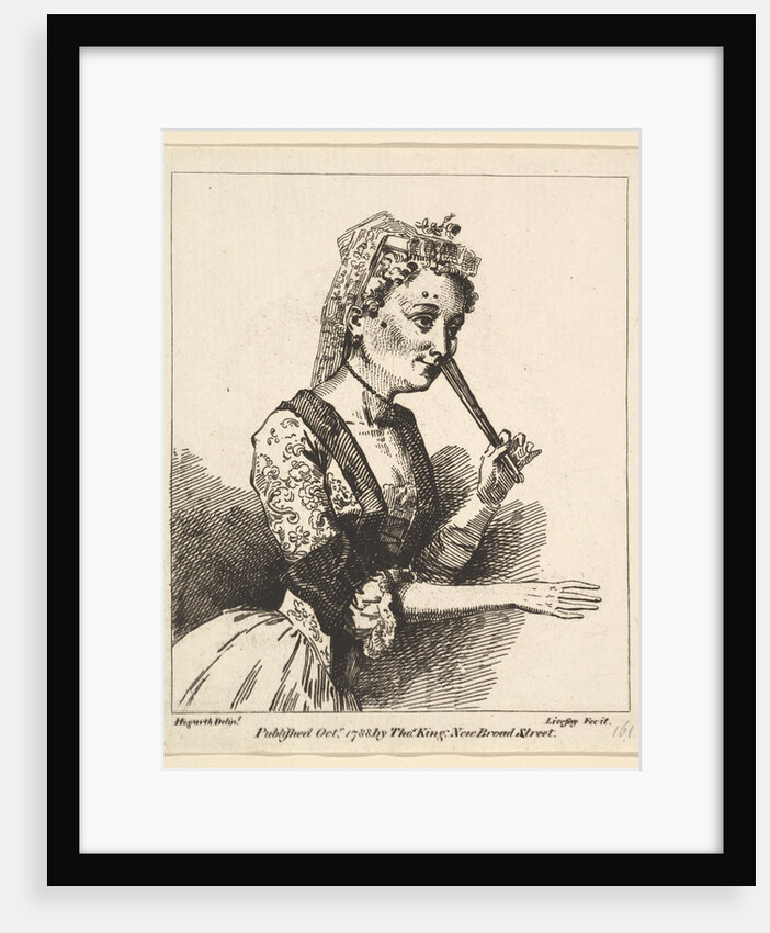 Surprised Woman from Hogarth's 'Morning', October 1788 by Richard Livesay