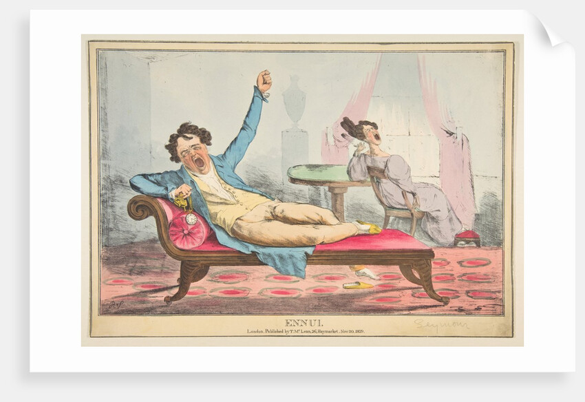 Ennui, November 20, 1829 by Robert Seymour