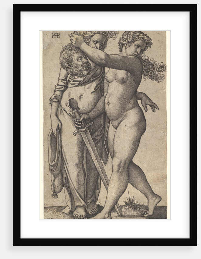 Judith walking to the left with the head of Holofernes in her right hand and a swor…, ca. 1530-50 by Sebald Beham