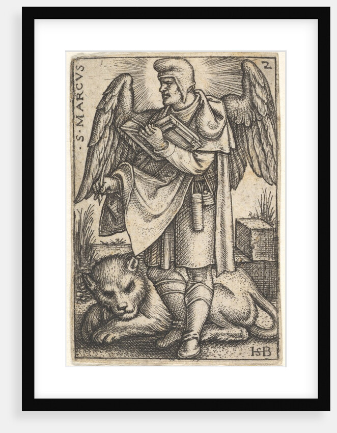 Plate 2: Saint Mark, his head turned in profile to the left, with an open book in his righ…, 1541 by Sebald Beham