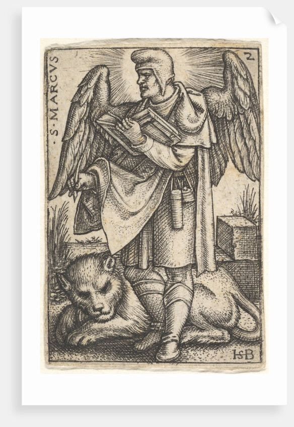 Plate 2: Saint Mark, his head turned in profile to the left, with an open book in his righ…, 1541 by Sebald Beham