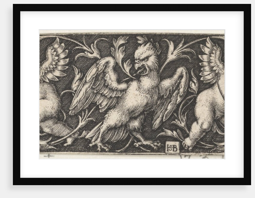 Horizontal Panel with an Eagle Flanked by Two Genii, 1544 by Sebald Beham