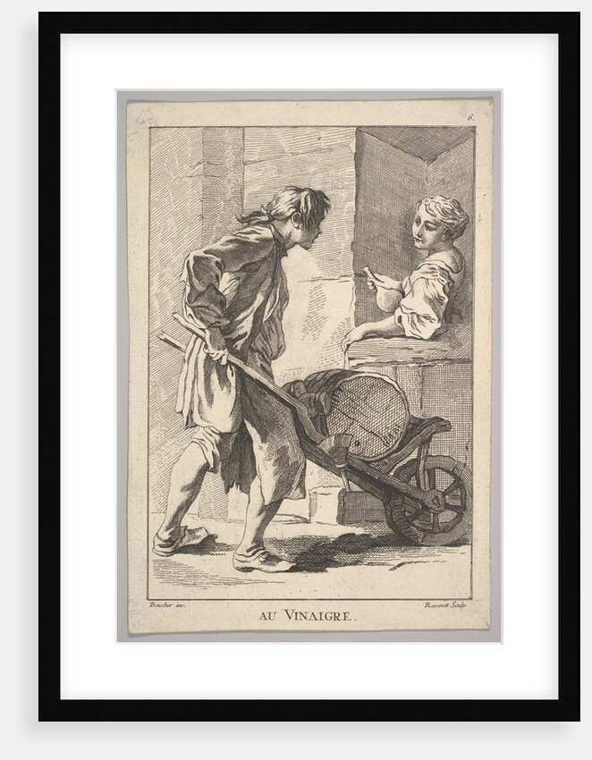Reverse copy of Au Vinaigre, from Le Cris de Paris…, 18th century by Simon François Ravenet