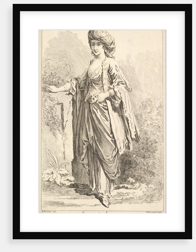Femme du Levant, from Recueil de diverses fig.res étrangeres Inventées par F. Bouc…, 18th century by Simon François Ravenet