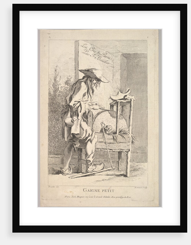 Frontispiece: Gaigne Petit, from Le Cris de Paris, plate 1, 18th century by Simon François Ravenet