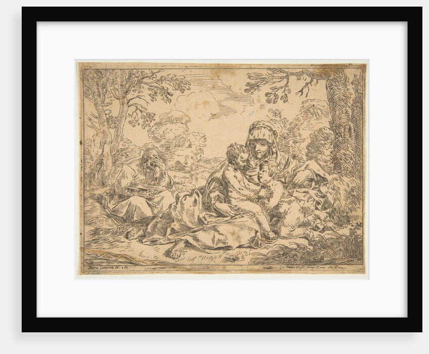 The Holy Family with Saint John the Baptist, copy after Cantarini, ca. 1639-1648 or after by Unknown