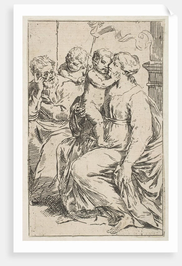 Holy Family with Saint John the Baptist, copy in reverse after Cantarini, ca. 1640-1642 or after by Unknown