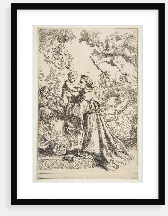 Saint Anthony of Padua adoring the Christ Child in Glory, ca. 1640 by Simone Cantarini