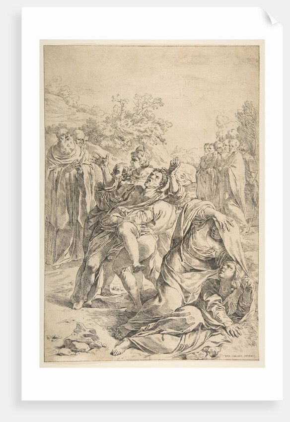 Saint Benedict exorcising a demon, ca. 1637-1639 by Simone Cantarini