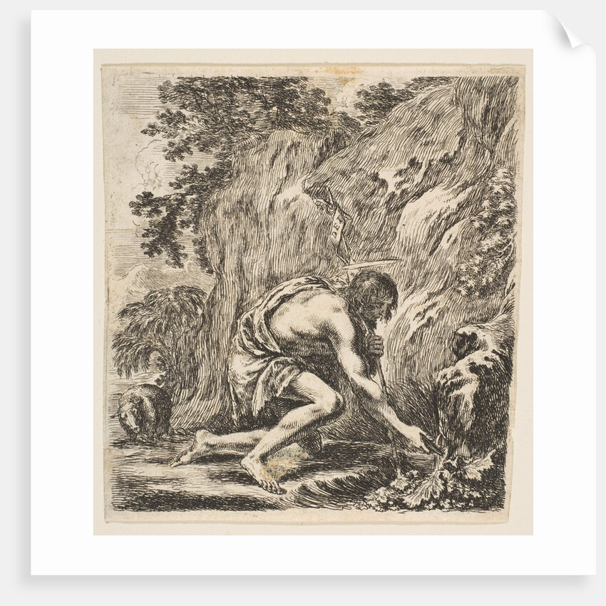 St. John the Baptist Drawing Water from a Spring, ca. 1649 by Stefano della Bella