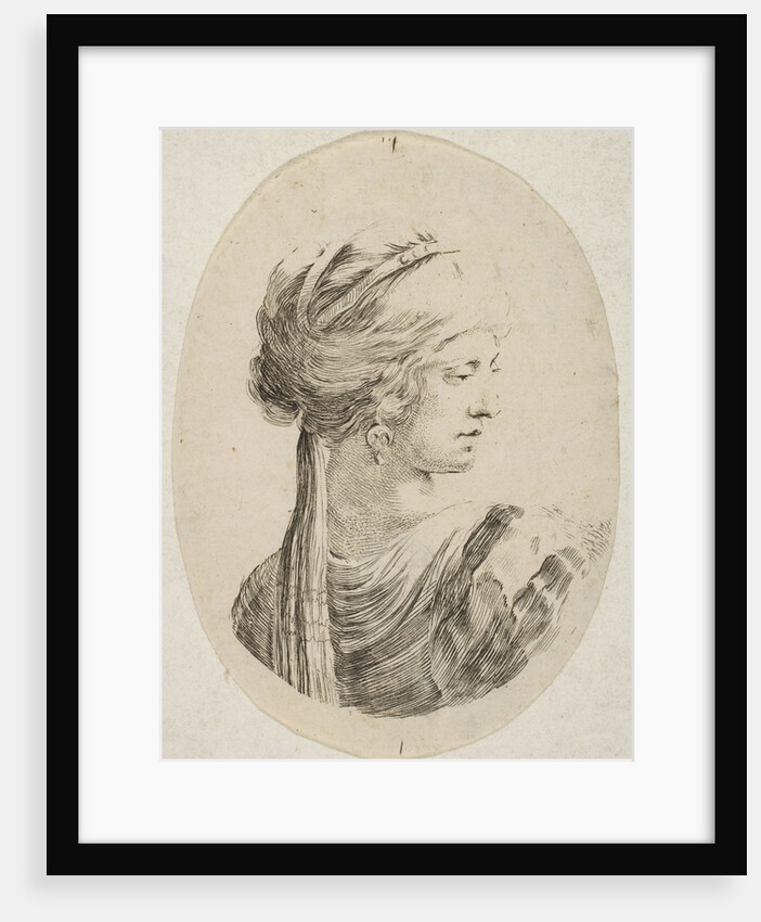 Sultana wearing a turban, in profile to the right, from 'Several heads in the Persian s…, 1649-50 by Stefano della Bella