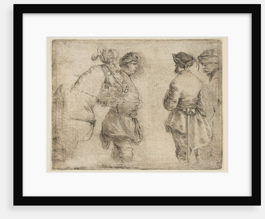 A Pole Leading a Horse by the Bridle and Speaking with Two Other Men, ca. 1662 by Stefano della Bella