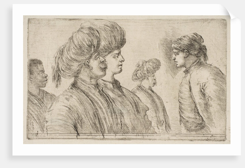 Four Turks and a Black Man, ca. 1662 by Stefano della Bella