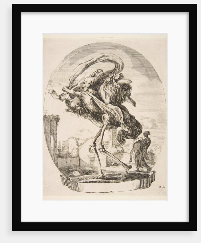 Death carrying off a woman, from 'The five deaths', ca. 1648 by Stefano della Bella