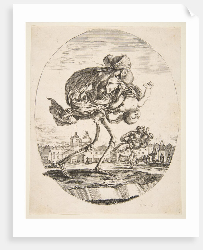 Death Carrying an Infant, from 'The five deaths', ca. 1648 by Stefano della Bella