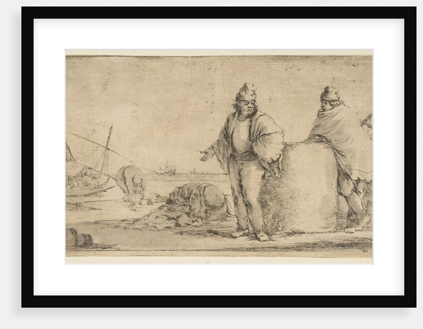 Two sailors with a bale of merchandise, ca. 1662 by Stefano della Bella