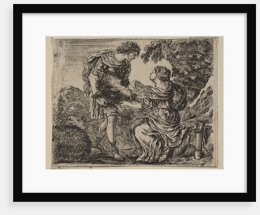 Meleager and Atalanta, from 'Game of Mythology', 1644 by Stefano della Bella