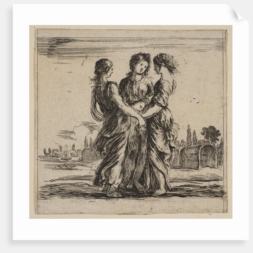 The three graces, from 'Game of Mythology', 1644 by Stefano della Bella