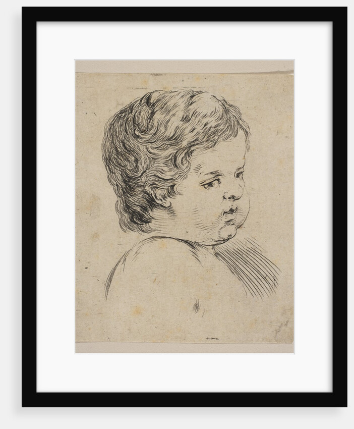 Plate 12: head of a child, from 'The Book for Learning to Draw by Stefano della Bella