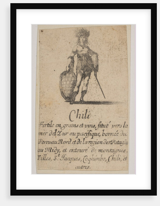 Chile, from 'Game of Geography', 1644 by Stefano della Bella