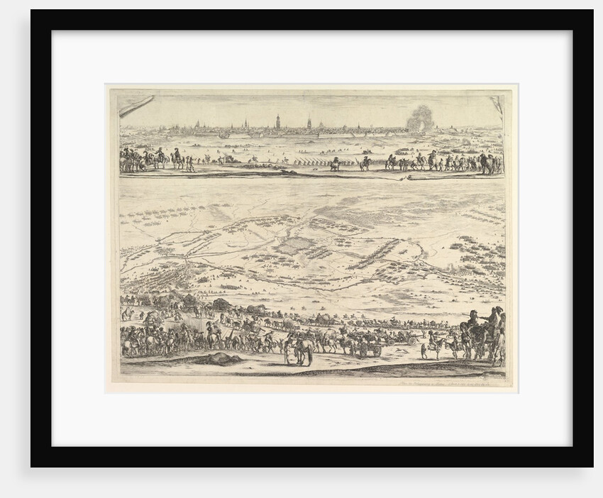 Plan and view of the siege of Arras: lower part of the plate with a topographical view wit…, 1641 by Stefano della Bella