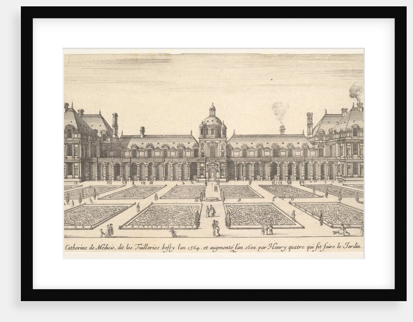 The palace of Catherine de Medici, called the Tuilleries, from 'Various views of remark…, 1649-51 by Stefano della Bella