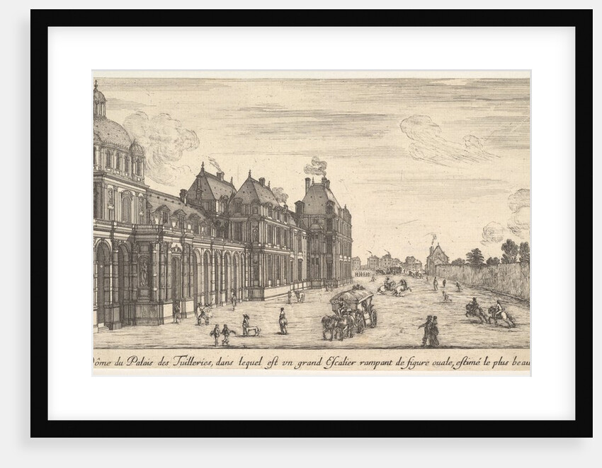 View of the dome of the Palace of the Tuilleries, from 'Various views of remarkable pla…, 1649-51 by Stefano della Bella